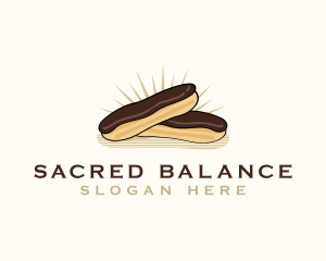 Chocolate Eclair Dessert logo design