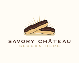 Chocolate Eclair Dessert logo design