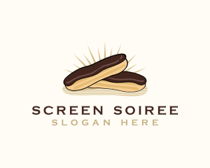 Chocolate Eclair Dessert logo design