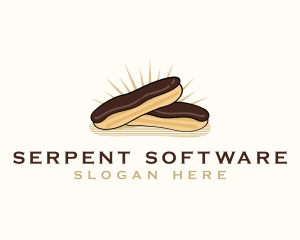 Chocolate Eclair Dessert logo design