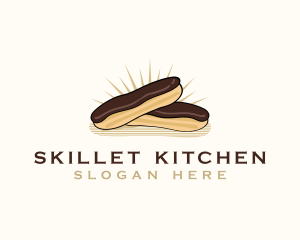 Chocolate Eclair Dessert logo design