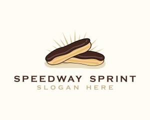 Chocolate Eclair Dessert logo design