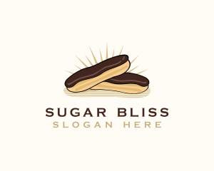 Chocolate Eclair Dessert logo design