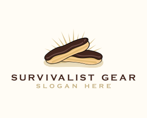 Chocolate Eclair Dessert logo design