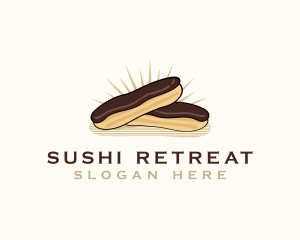 Chocolate Eclair Dessert logo design