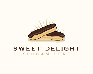 Chocolate Eclair Dessert logo design