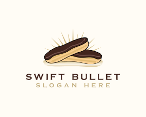 Chocolate Eclair Dessert logo design