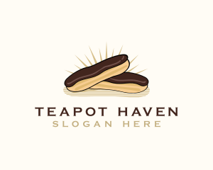 Chocolate Eclair Dessert logo design