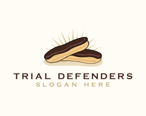 Chocolate Eclair Dessert logo design