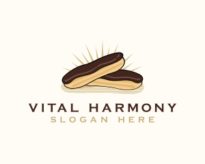 Chocolate Eclair Dessert logo design