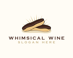 Chocolate Eclair Dessert logo design