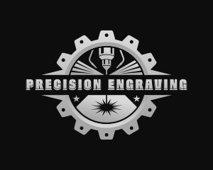 Mechanical Laser Engraving logo design