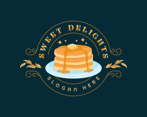 Sweet Breakfast Pancake logo design