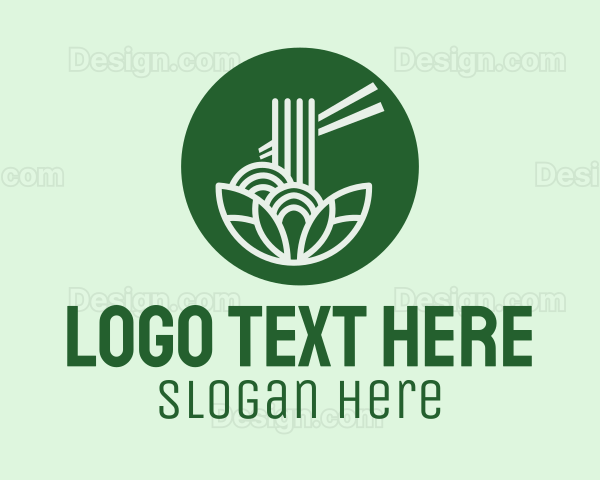 Organic Noodle Bowl Chopsticks Logo