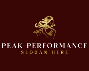 Flute Musician Performer logo design