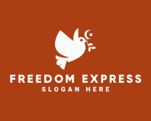 Islamic Peace Dove Freedom logo design