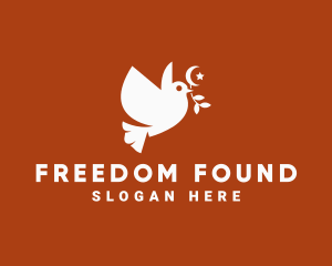 Islamic Peace Dove Freedom logo design