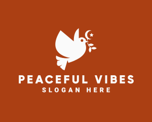 Islamic Peace Dove Freedom logo design