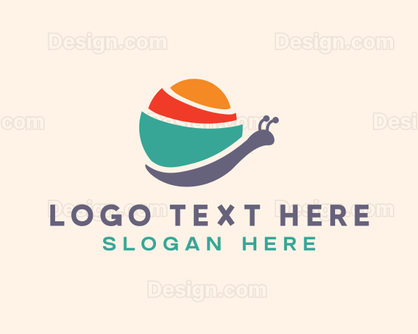 Snail Animal Shell Logo