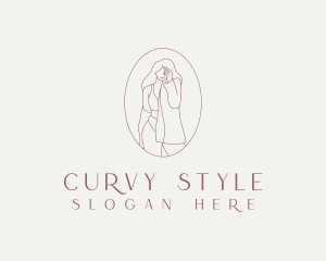 Curvy Female Model logo design