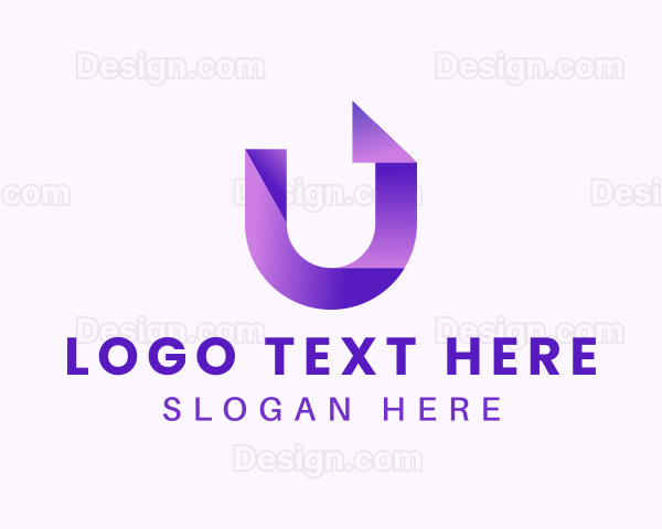 Purple Business Letter U Logo