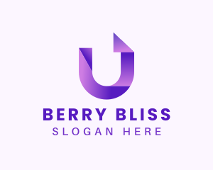 Purple Business Letter U logo design