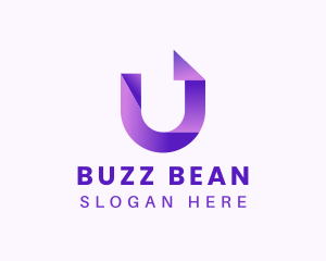 Purple Business Letter U logo design