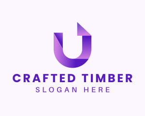 Purple Business Letter U logo design