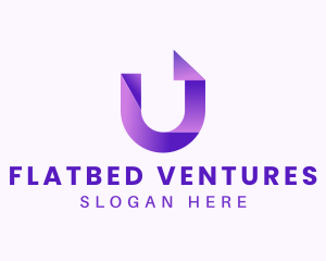 Purple Business Letter U logo design