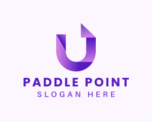 Purple Business Letter U logo design