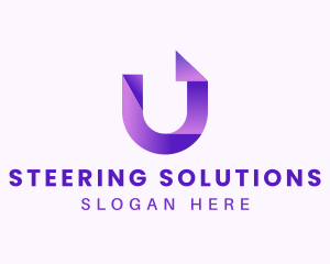 Purple Business Letter U logo design