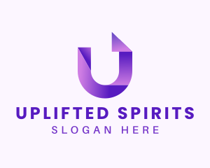 Purple Business Letter U logo design