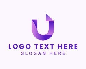 Purple Business Letter U logo
