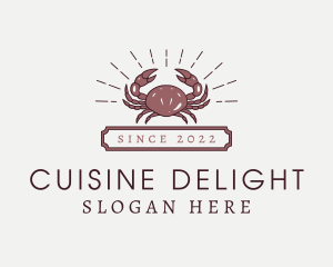 Crab Seafood Buffet logo design