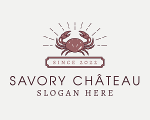 Crab Seafood Buffet logo design