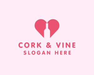 Heart Wine Bottle  logo