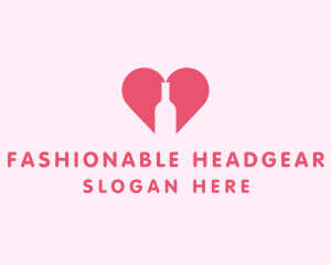 Heart Wine Bottle  logo design