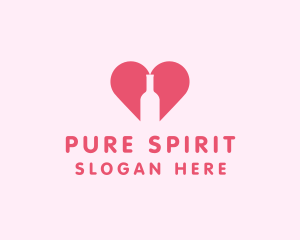 Heart Wine Bottle  logo