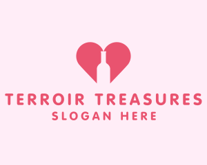 Heart Wine Bottle  logo