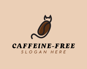 Monoline Coffee Cat  logo design