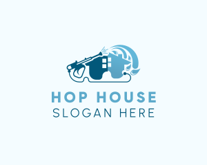 House Water Washing logo design