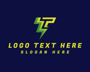 Lightning Bolt Letter T logo