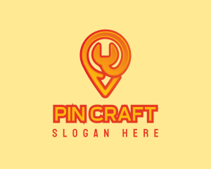 Map Pin Wrench logo design