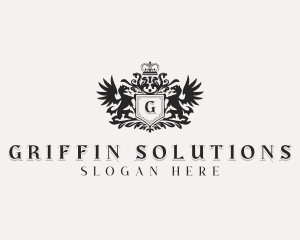 Griffin Crown Crest logo design