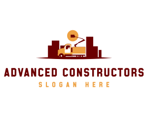 Automotive Crane Truck logo design