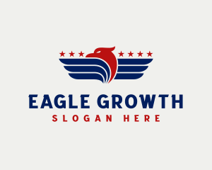 Patriotic Winged Eagle logo design