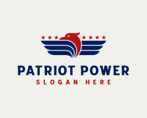 Patriotic Winged Eagle logo design