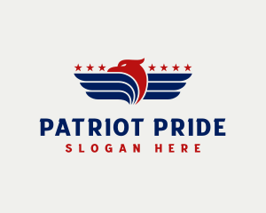 Patriotic Winged Eagle logo design