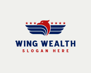 Patriotic Winged Eagle logo design