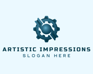 Industrial Gear Cog logo design